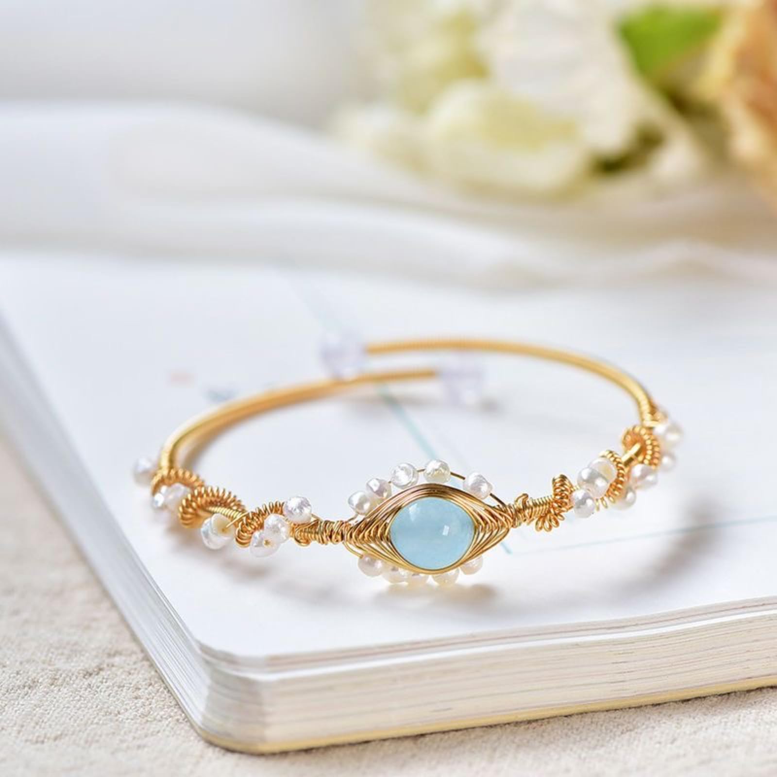 Pulseras de perlas para mujer