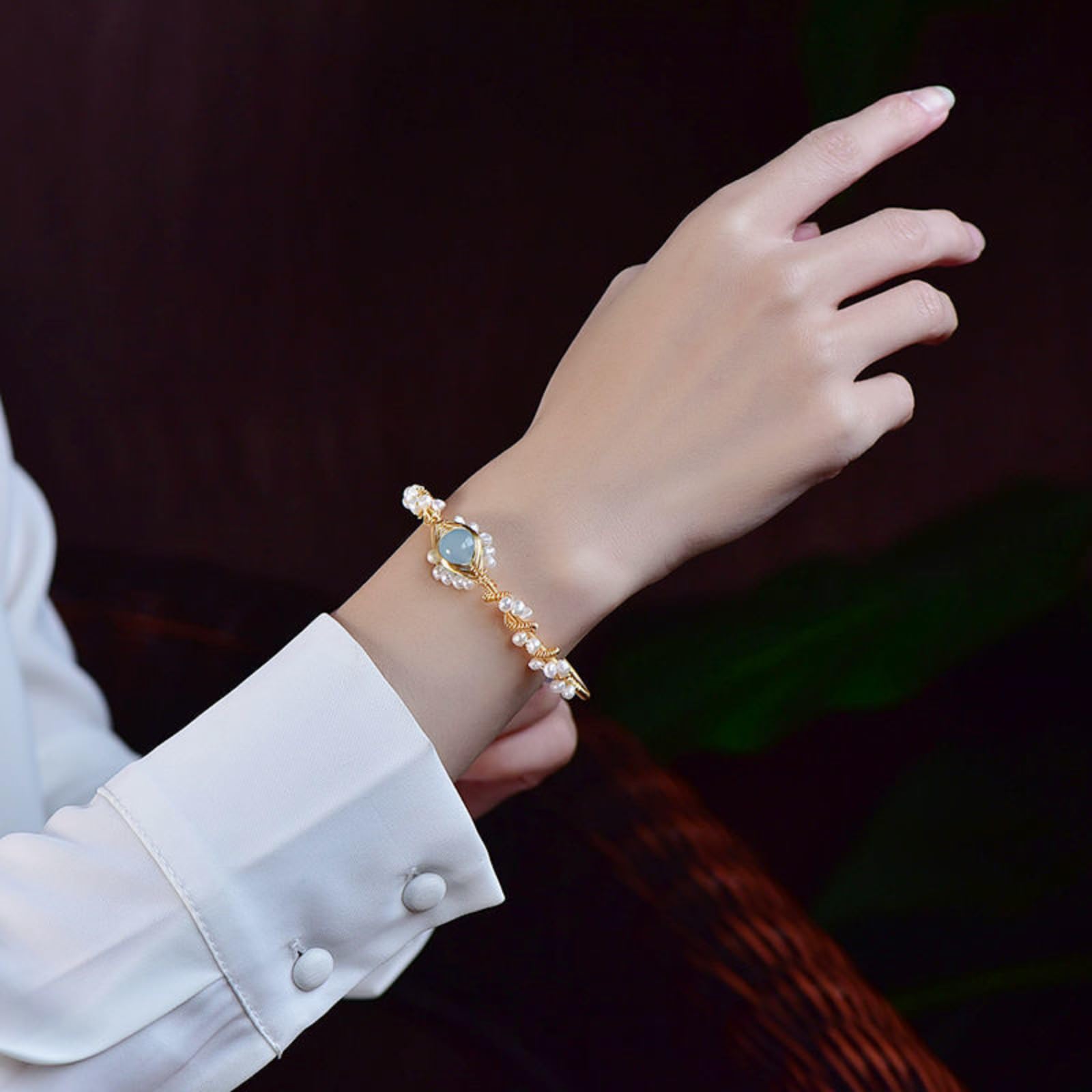 Pulseras de perlas para mujer