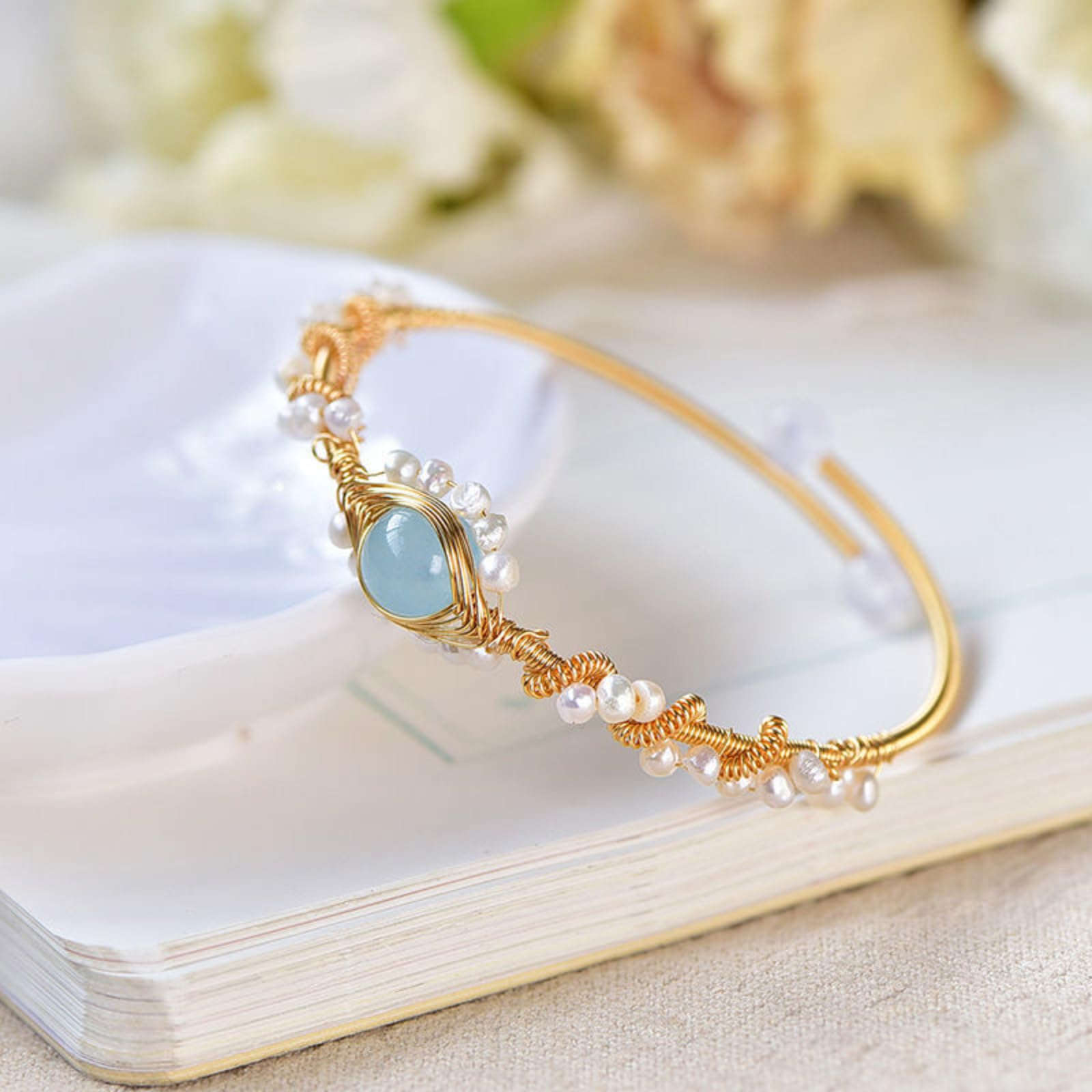 Pulseras de perlas para mujer